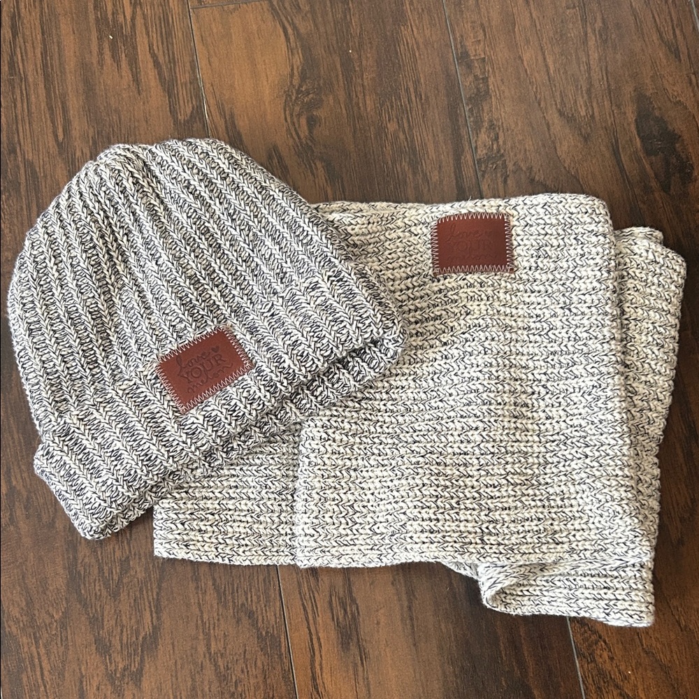 Love Your Melon Knit Beanie and Infinity Scarf Set